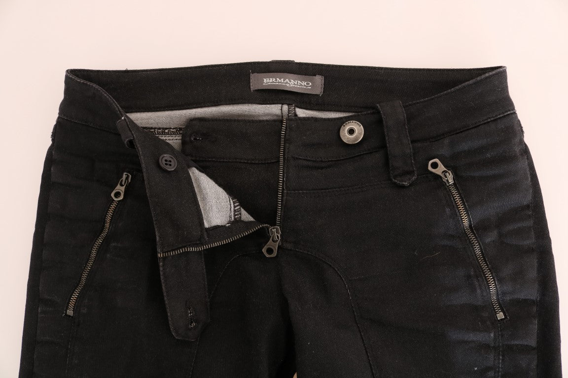 Black Cotton Slim Fit Jeans - coffeewithmee2Ermanno ScervinoP2195S