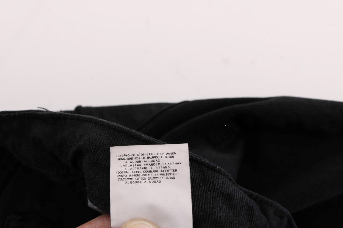 Black Cotton Slim Fit Low Waist Jeans - coffeewithmee2CavalliP1960S