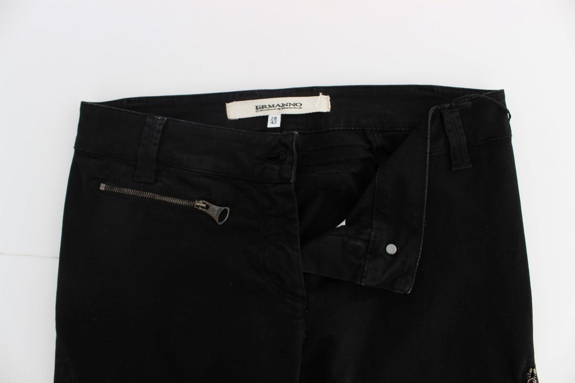 Black Cotton Slim Fit Stretch Jeans - coffeewithmee2Ermanno ScervinoP1777S