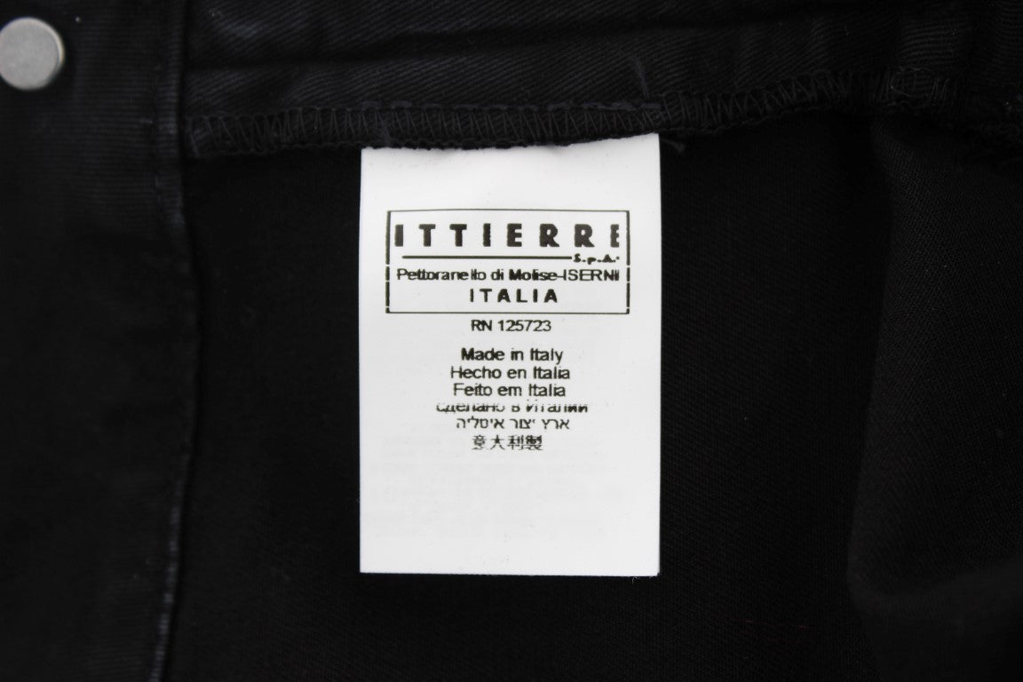 Black Cotton Slim Fit Stretch Jeans - coffeewithmee2Ermanno ScervinoP1777S