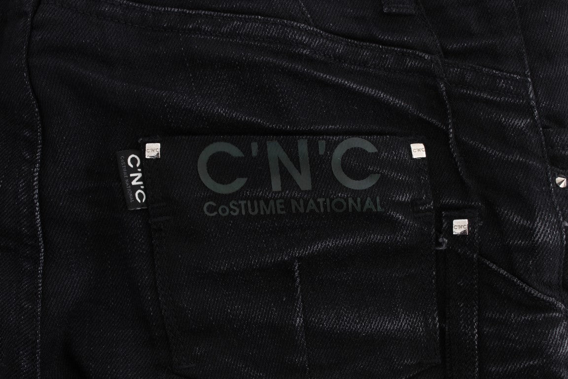 Black Cotton Slouchy Slims Fit Jeans - coffeewithmee2Costume NationalP1769S