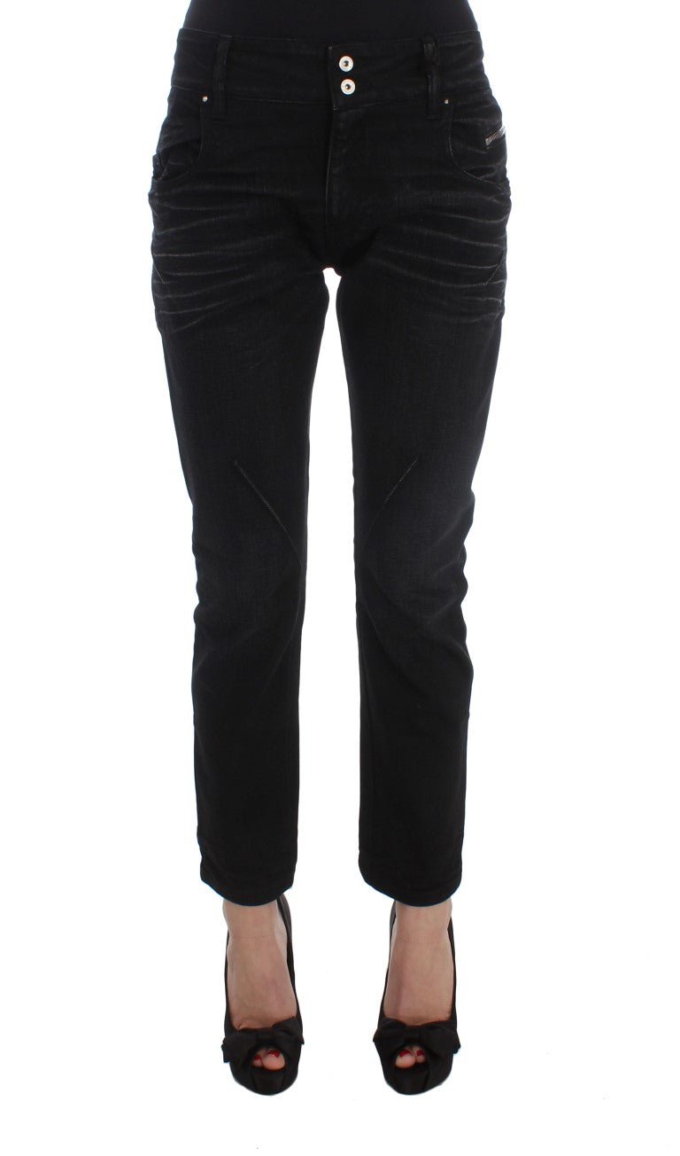 Black Cotton Slouchy Slims Fit Jeans - coffeewithmee2Costume NationalP1769S
