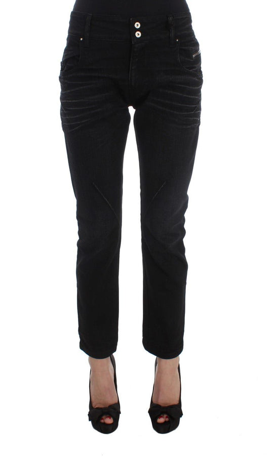 Black Cotton Slouchy Slims Fit Jeans - coffeewithmee2Costume NationalP1769S