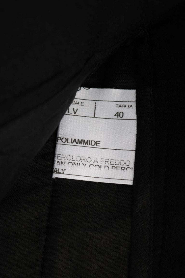 Black Cotton Straight Leg Formal Pants - coffeewithmee2Ermanno ScervinoP1946S