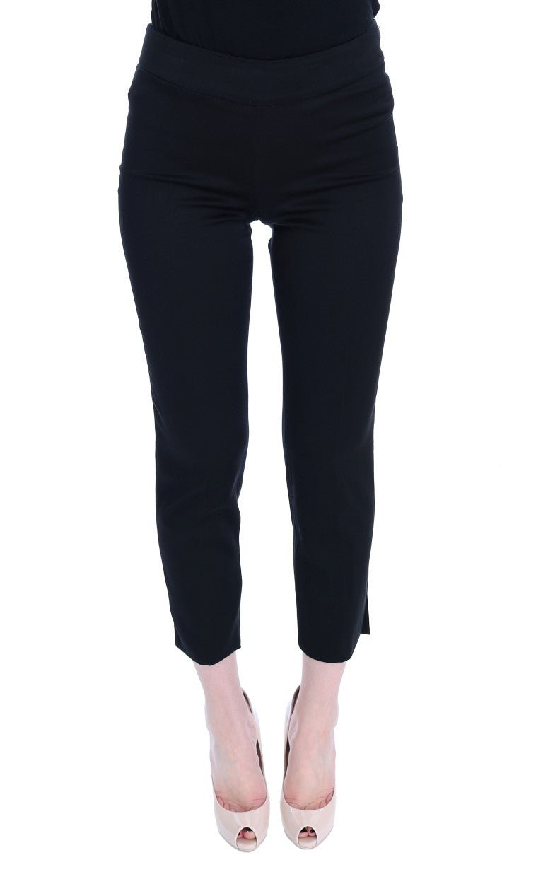 Black Cotton Stretch Capri Dress Pants - coffeewithmee2BENCIVENGAP2222S
