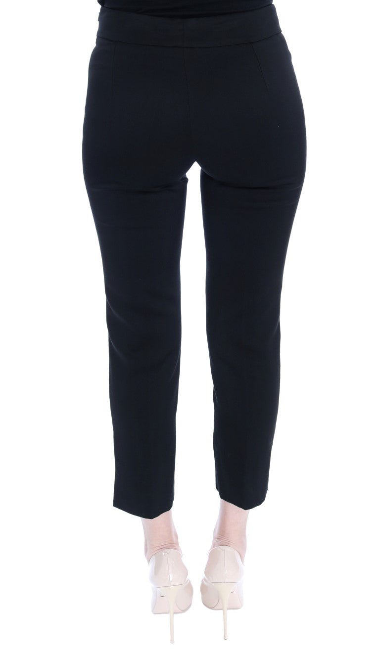 Black Cotton Stretch Capri Dress Pants - coffeewithmee2BENCIVENGAP2222S