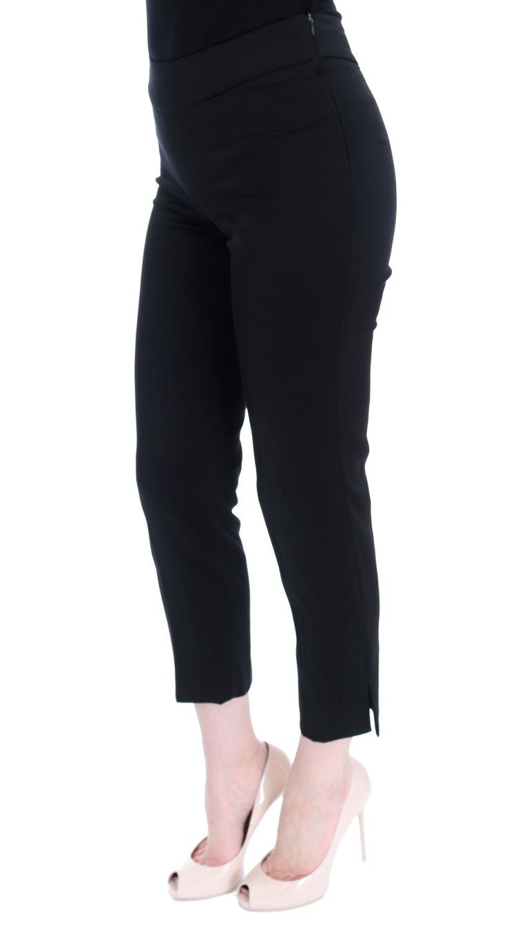 Black Cotton Stretch Capri Dress Pants - coffeewithmee2BENCIVENGAP2222S