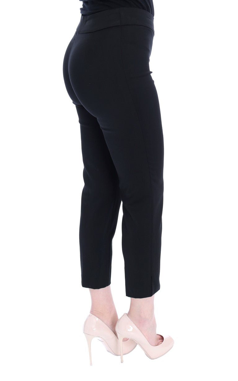 Black Cotton Stretch Capri Dress Pants - coffeewithmee2BENCIVENGAP2222S