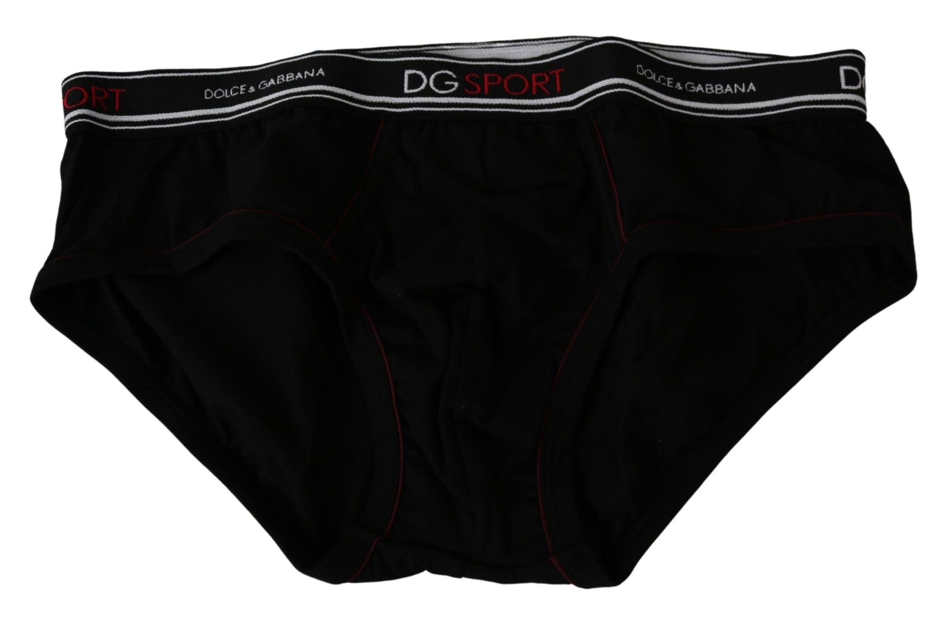 Black Cotton Stretch DG Sport Brief Underwear - coffeewithmee2Dolce & GabbanaP4464S