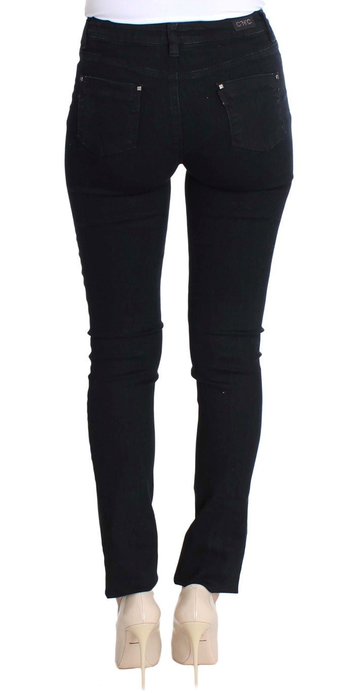 Black Cotton Stretch Slim Fit Jeans - coffeewithmee2Costume NationalP1137S
