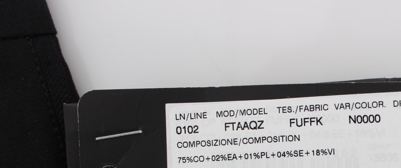 Black Cotton Stretch Torero Capris Pants - coffeewithmee2Dolce & GabbanaP0953S