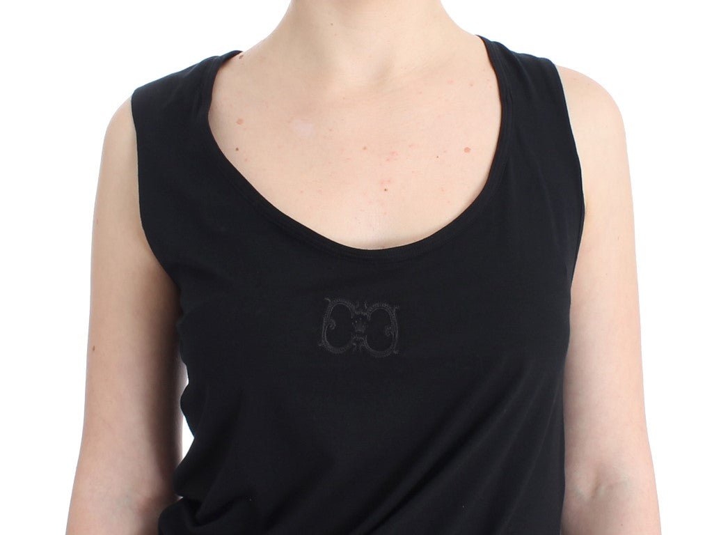 Black cotton tank top - coffeewithmee2CavalliP0603S