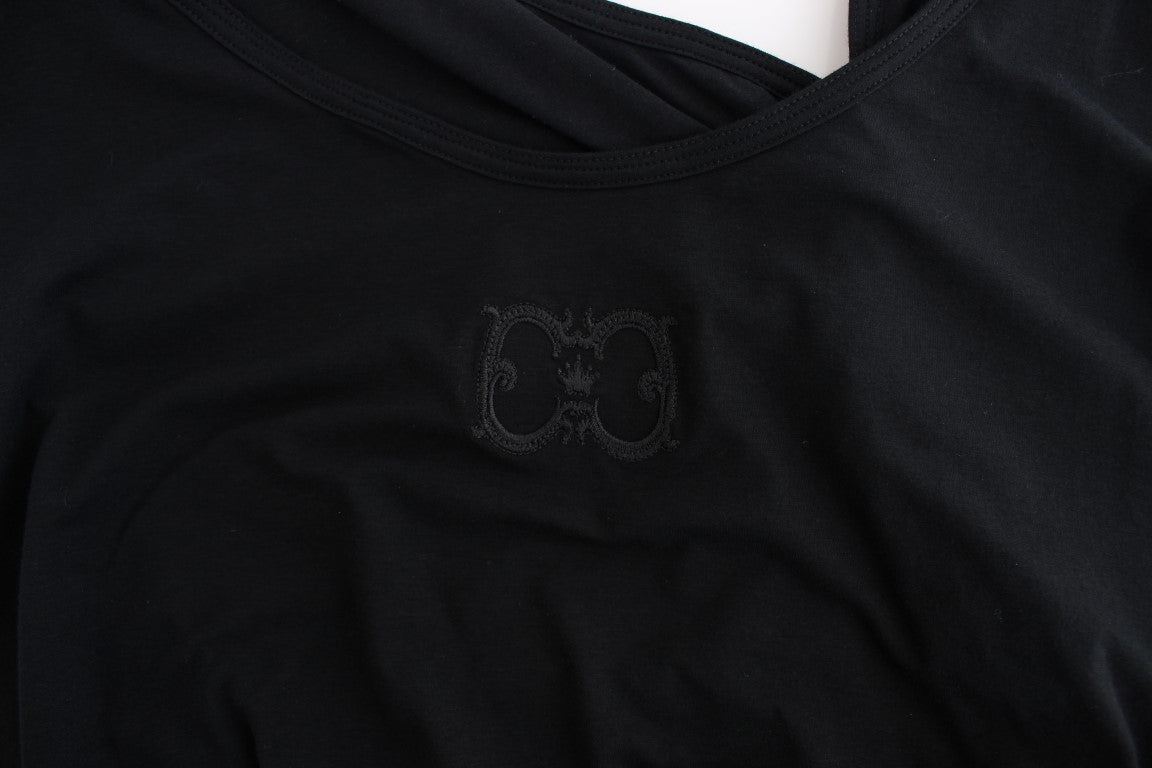 Black cotton tank top - coffeewithmee2CavalliP0603S