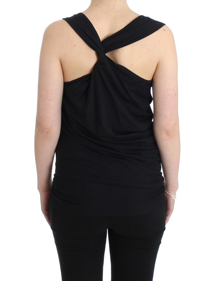 Black cotton tank top - coffeewithmee2CavalliP0603S
