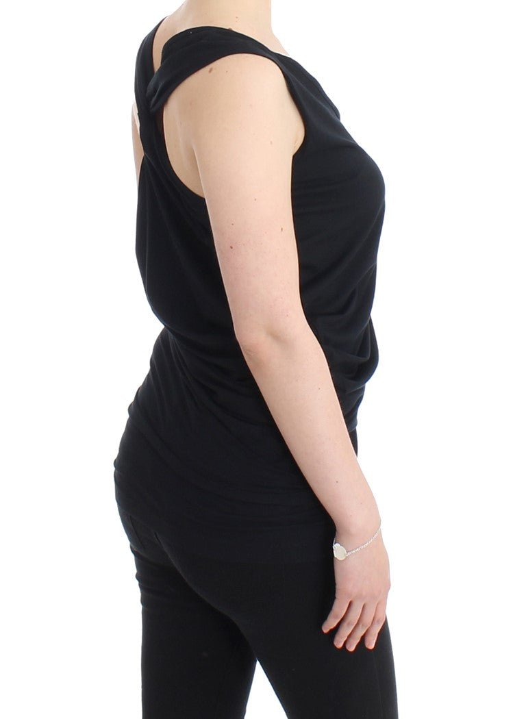 Black cotton tank top - coffeewithmee2CavalliP0603S