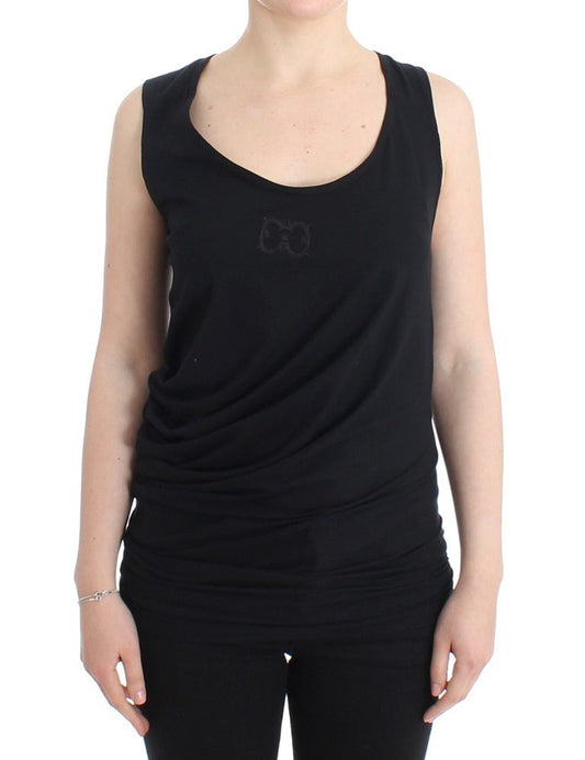 Black cotton tank top - coffeewithmee2CavalliP0603S