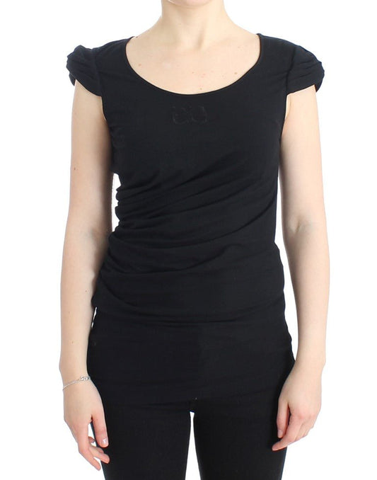 Black Cotton Top - coffeewithmee2CavalliP0594S
