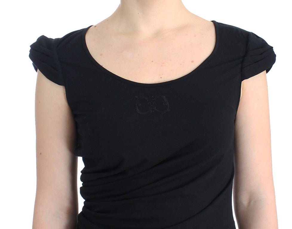 Black Cotton Top - coffeewithmee2CavalliP0594S