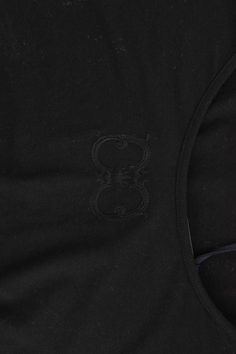 Black Cotton Top - coffeewithmee2CavalliP0594S