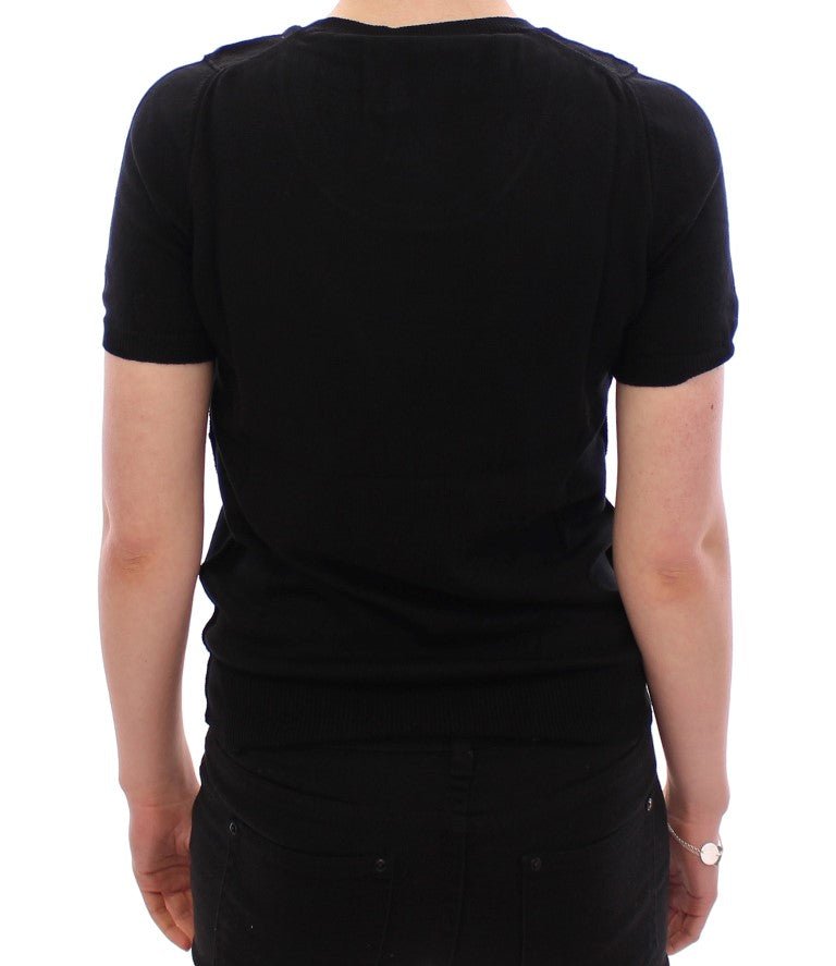 Black crewneck cotton t-shirt - coffeewithmee2Dolce & GabbanaP0755S