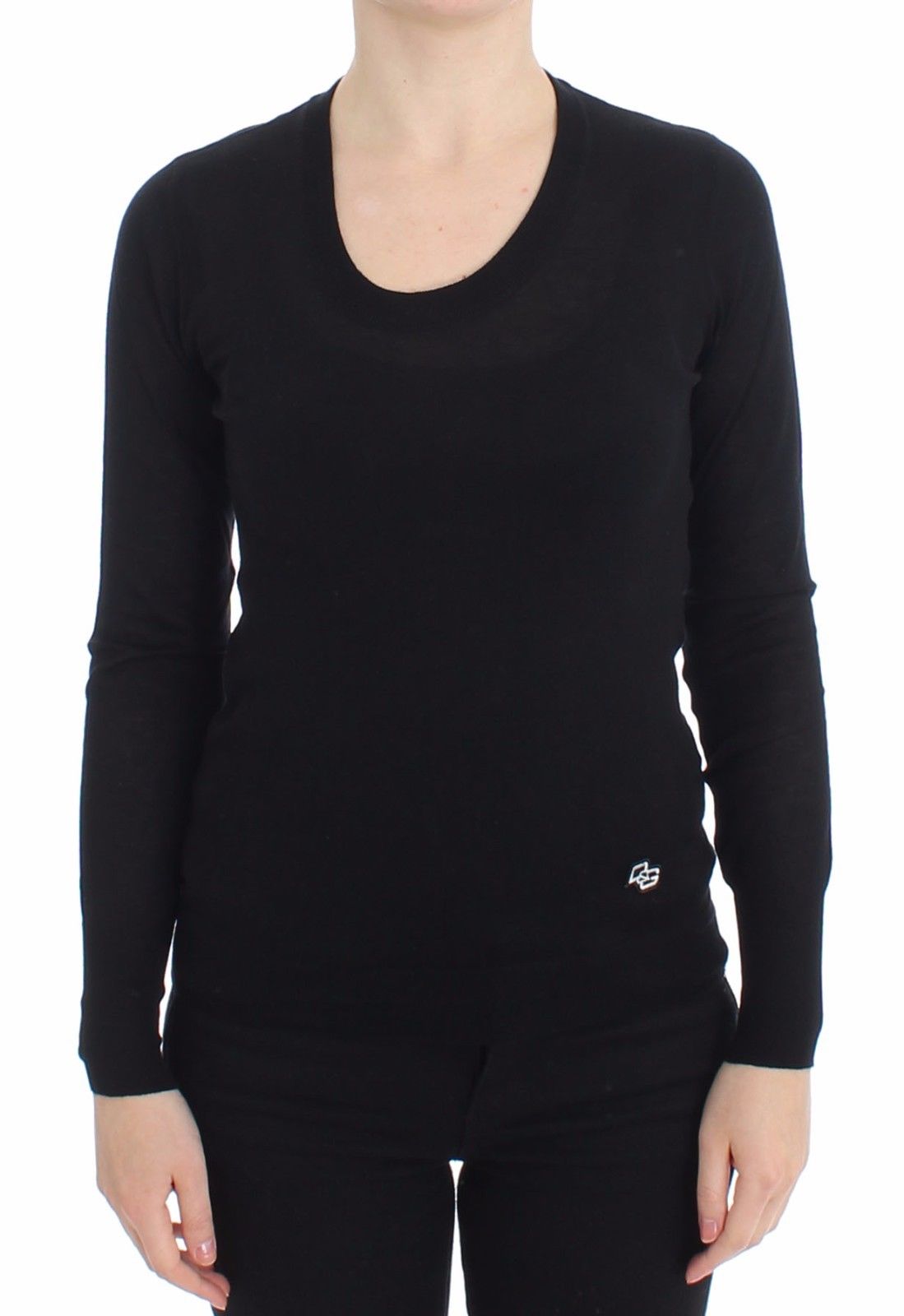 Black Crewneck Sweater Pullover Top - coffeewithmee2Dolce & GabbanaP0793S