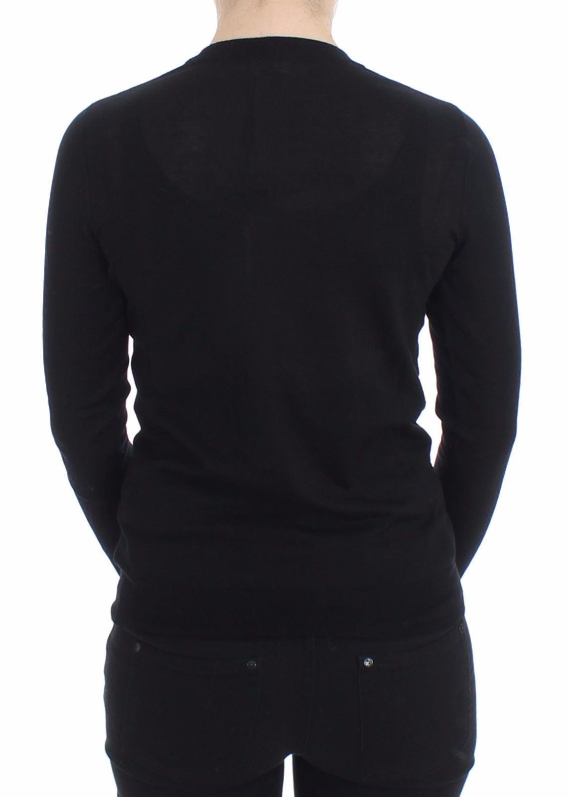 Black Crewneck Sweater Pullover Top - coffeewithmee2Dolce & GabbanaP0793S
