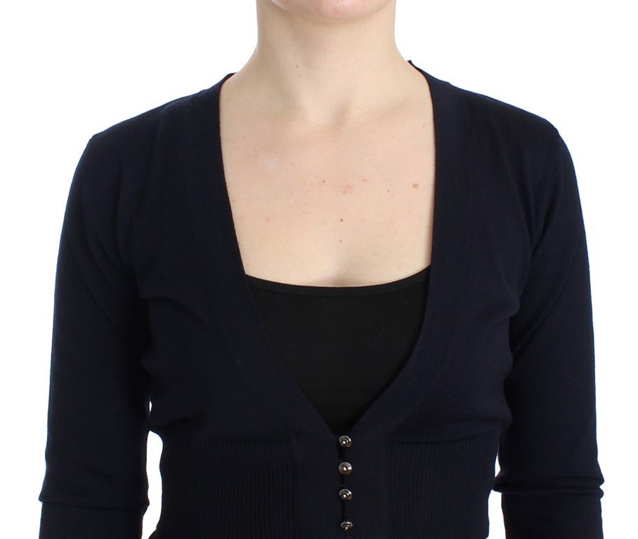 Black cropped wool cardigan - coffeewithmee2CavalliP0565S