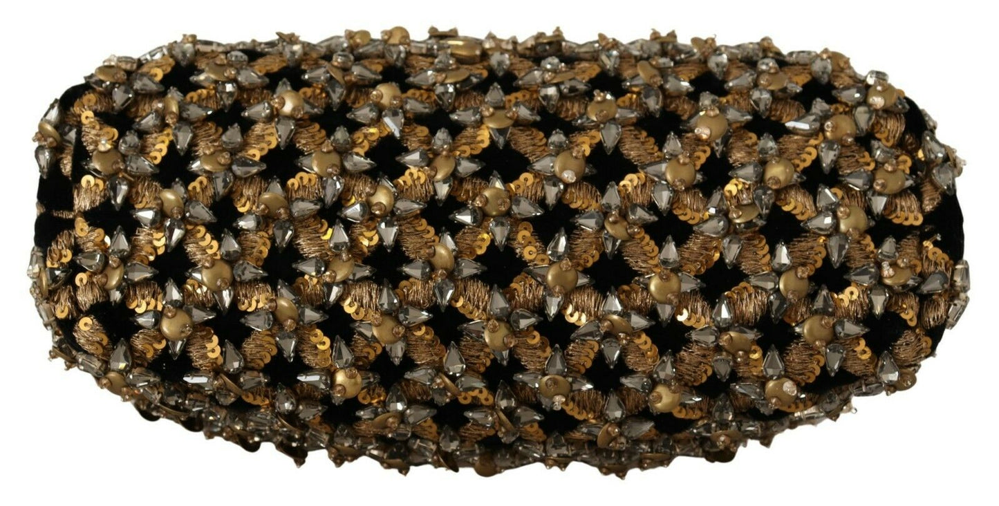 Black Crystal Baroque Evening Clutch Purse VANDA Bag - coffeewithmee2Dolce & GabbanaP0475S