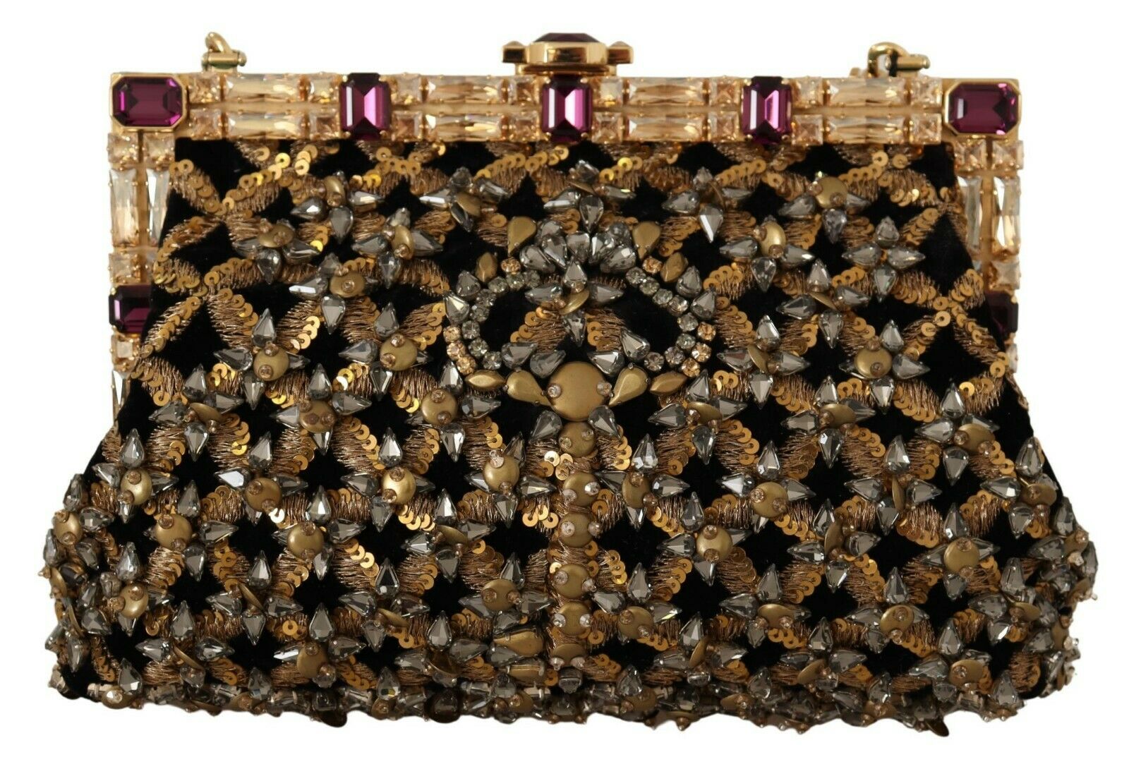Black Crystal Baroque Evening Clutch Purse VANDA Bag - coffeewithmee2Dolce & GabbanaP0475S