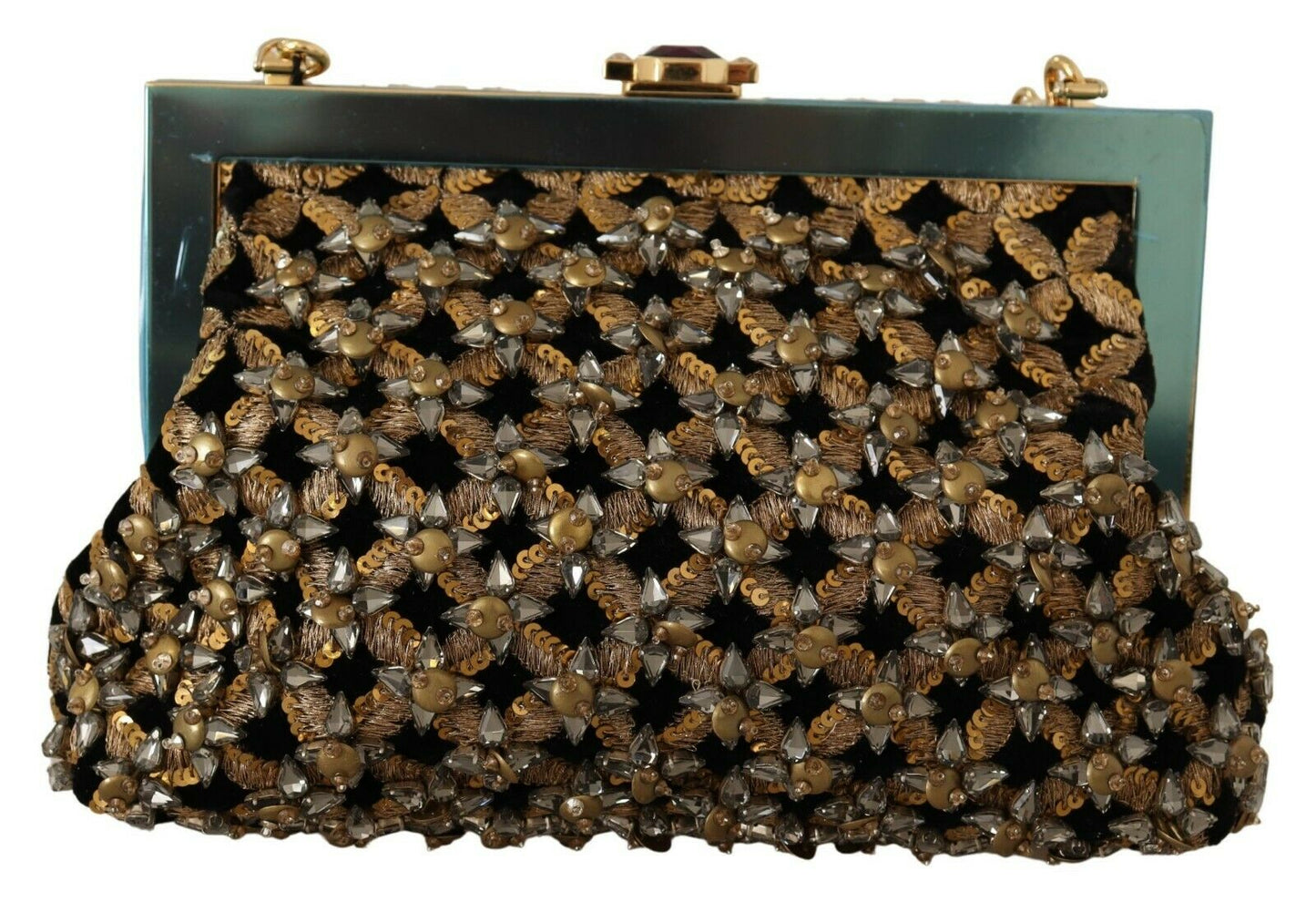 Black Crystal Baroque Evening Clutch Purse VANDA Bag - coffeewithmee2Dolce & GabbanaP0475S