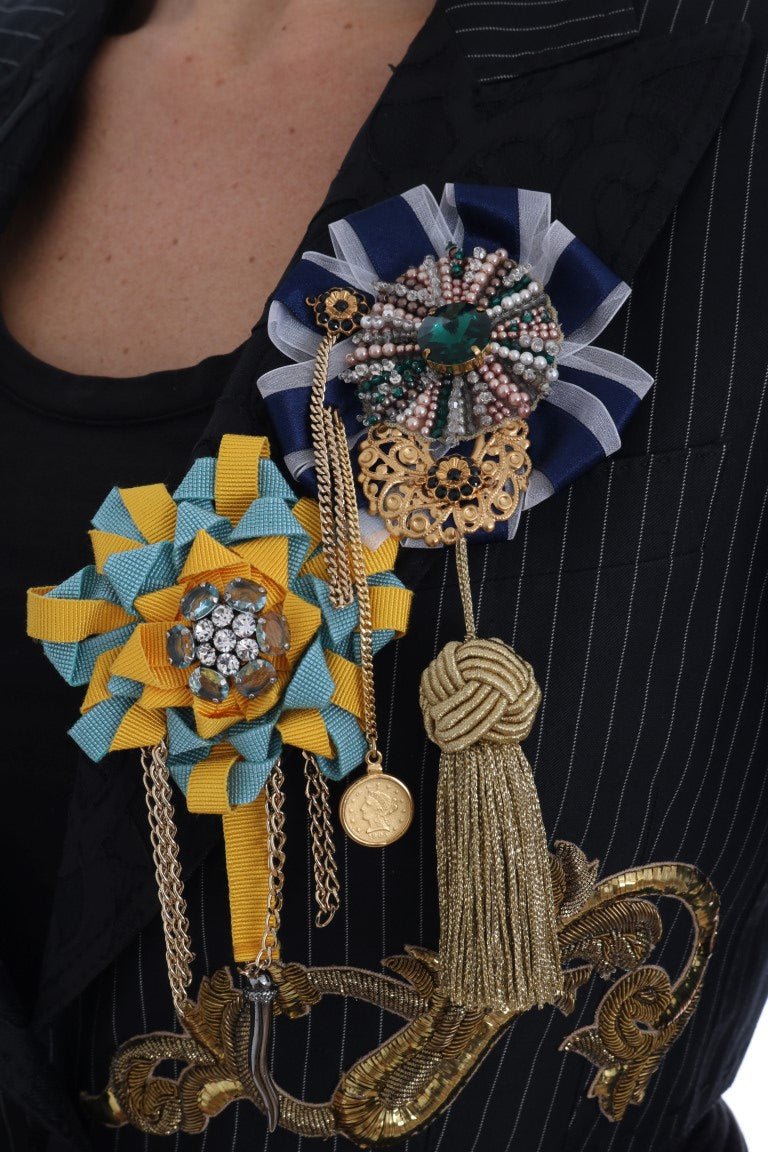 Black Crystal Blazer Jacket - coffeewithmee2Dolce & GabbanaP1320S