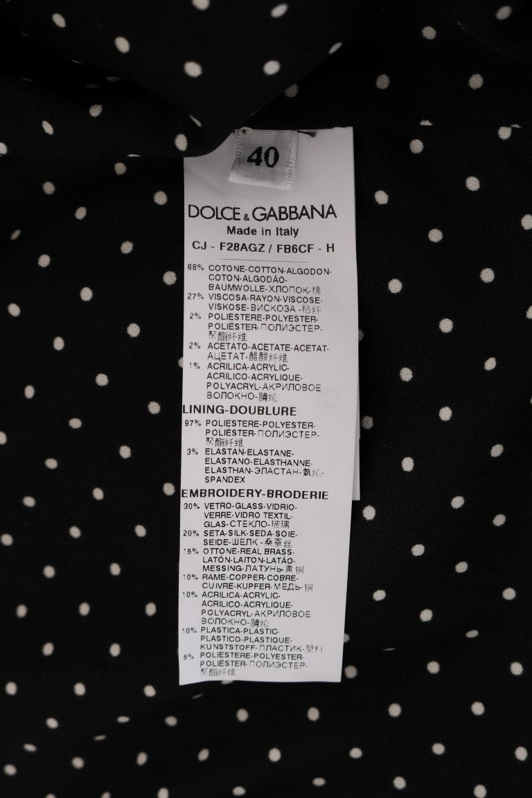 Black Crystal Blazer Jacket - coffeewithmee2Dolce & GabbanaP1320S