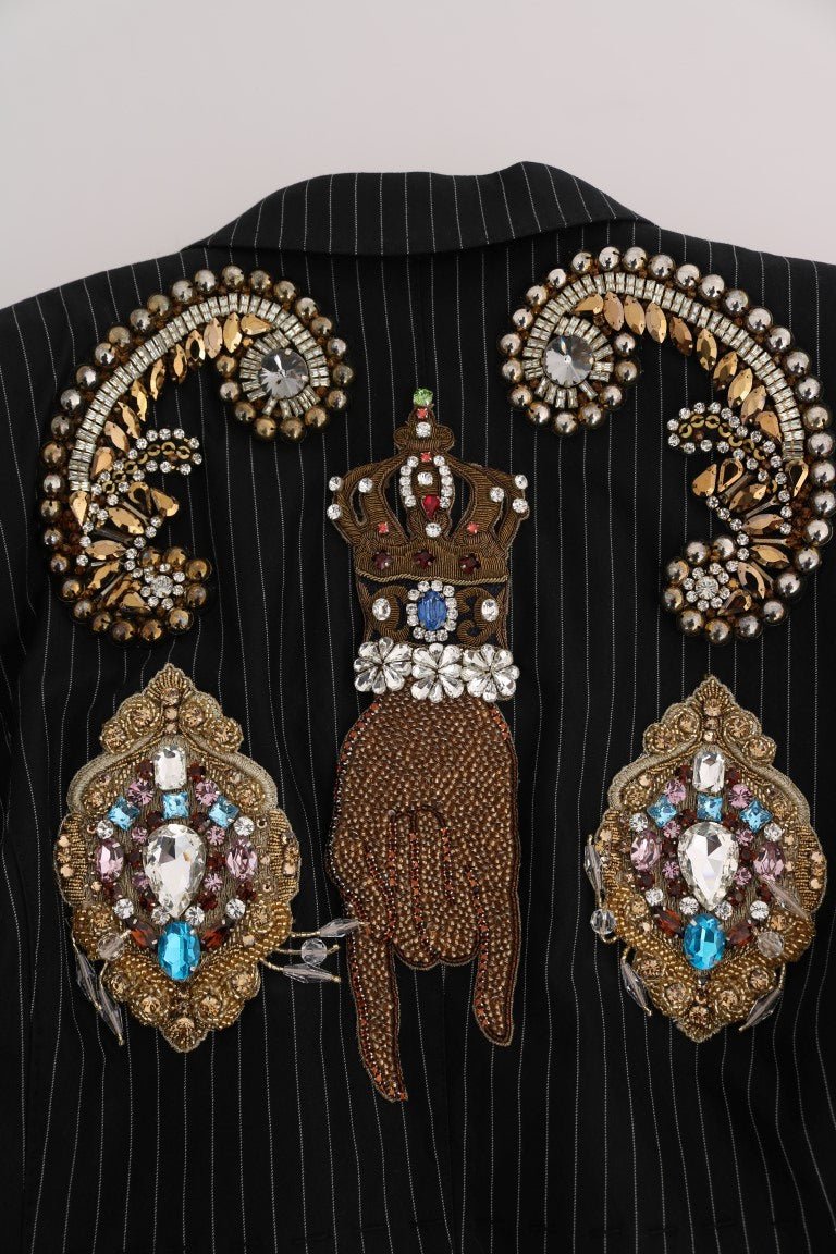 Black Crystal Blazer Jacket - coffeewithmee2Dolce & GabbanaP1320S