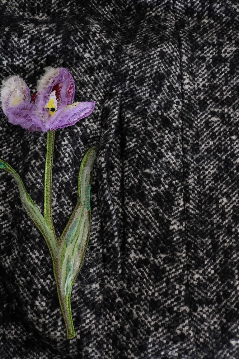 Black Crystal Fur Coat Jacket - coffeewithmee2Dolce & GabbanaP1322S