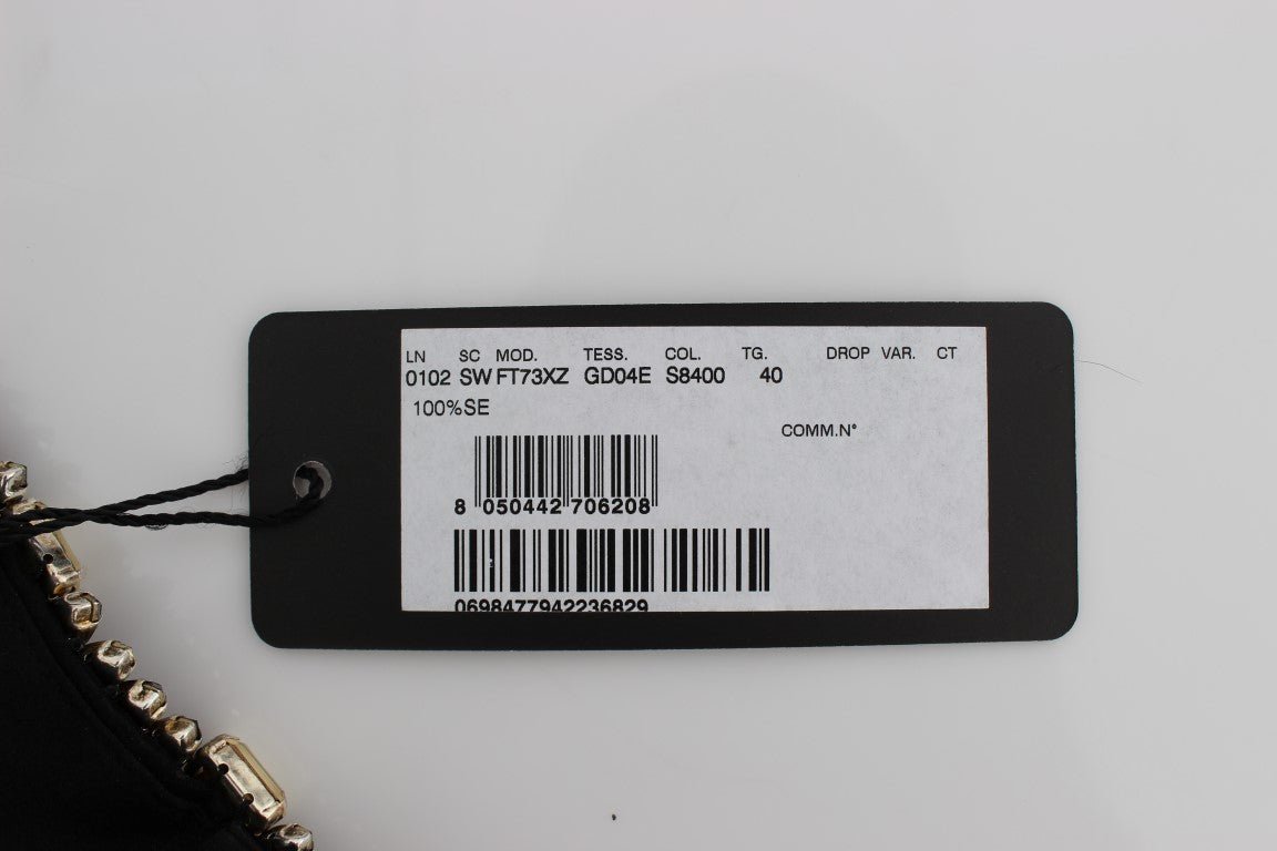 Black Crystal Sequined Mini Shorts - coffeewithmee2Dolce & GabbanaP0970S