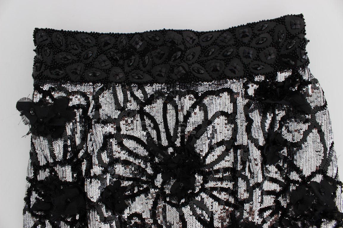 Black Crystal Sequined Mini Shorts - coffeewithmee2Dolce & GabbanaP0968S