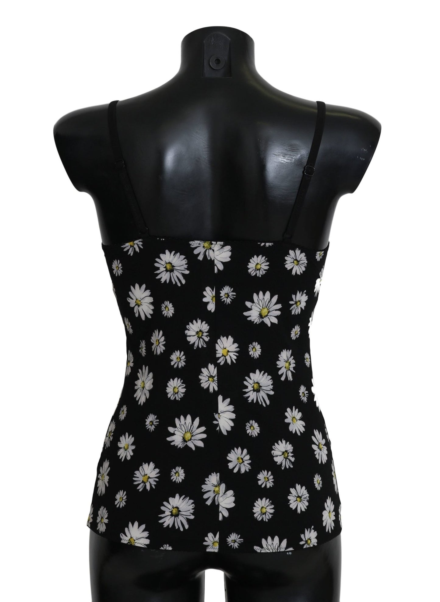 Black Daisy Print Dress Lingerie Chemisole - coffeewithmee2Dolce & GabbanaP1593S