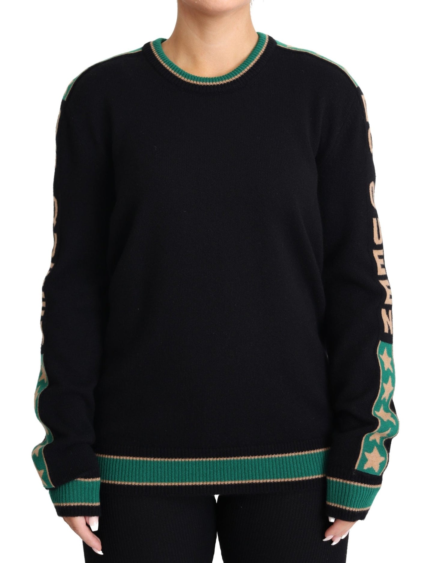 Black DG Queen Cashmere Women Pullover Sweater - coffeewithmee2Dolce & GabbanaP3853S