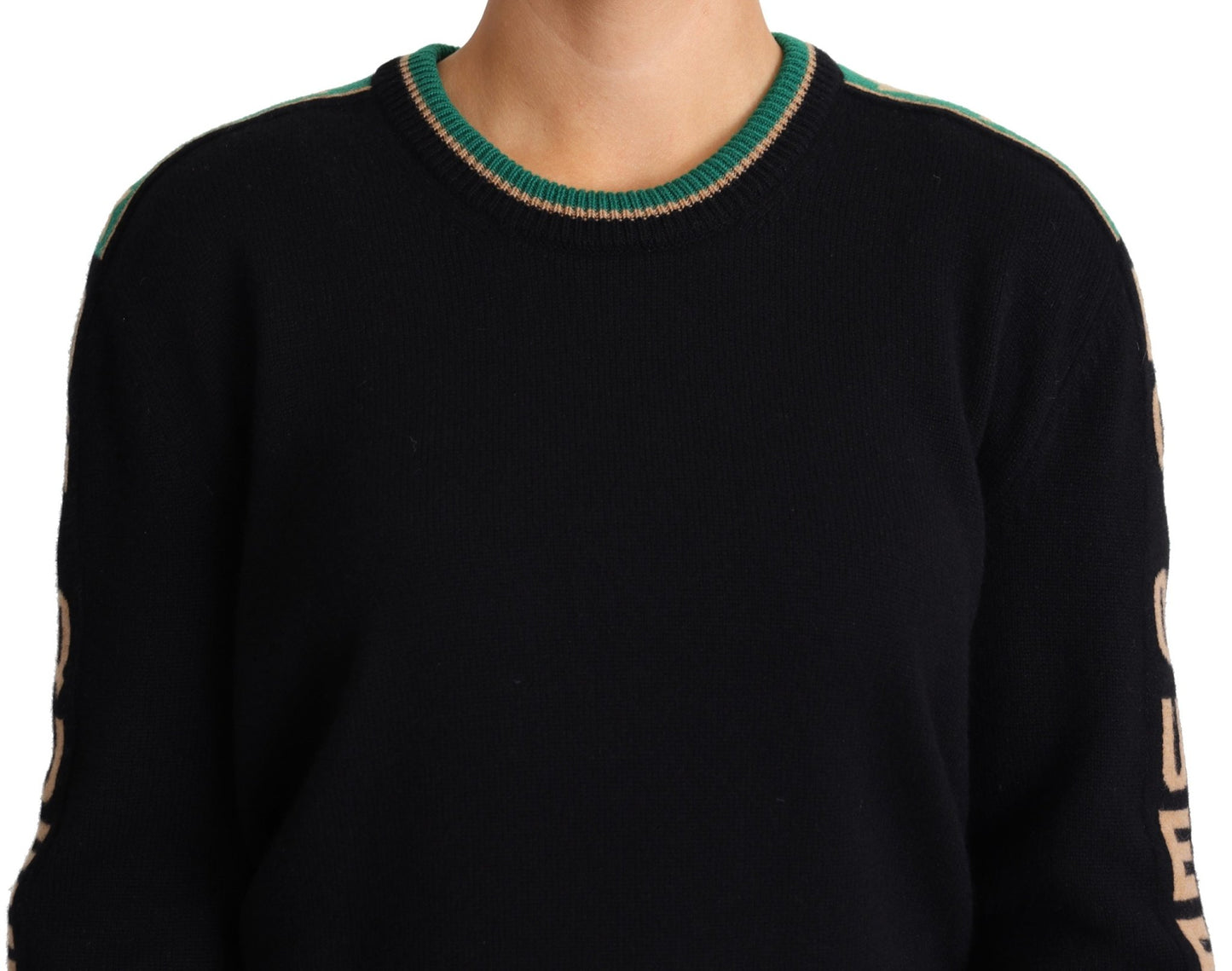 Black DG Queen Cashmere Women Pullover Sweater - coffeewithmee2Dolce & GabbanaP3853S