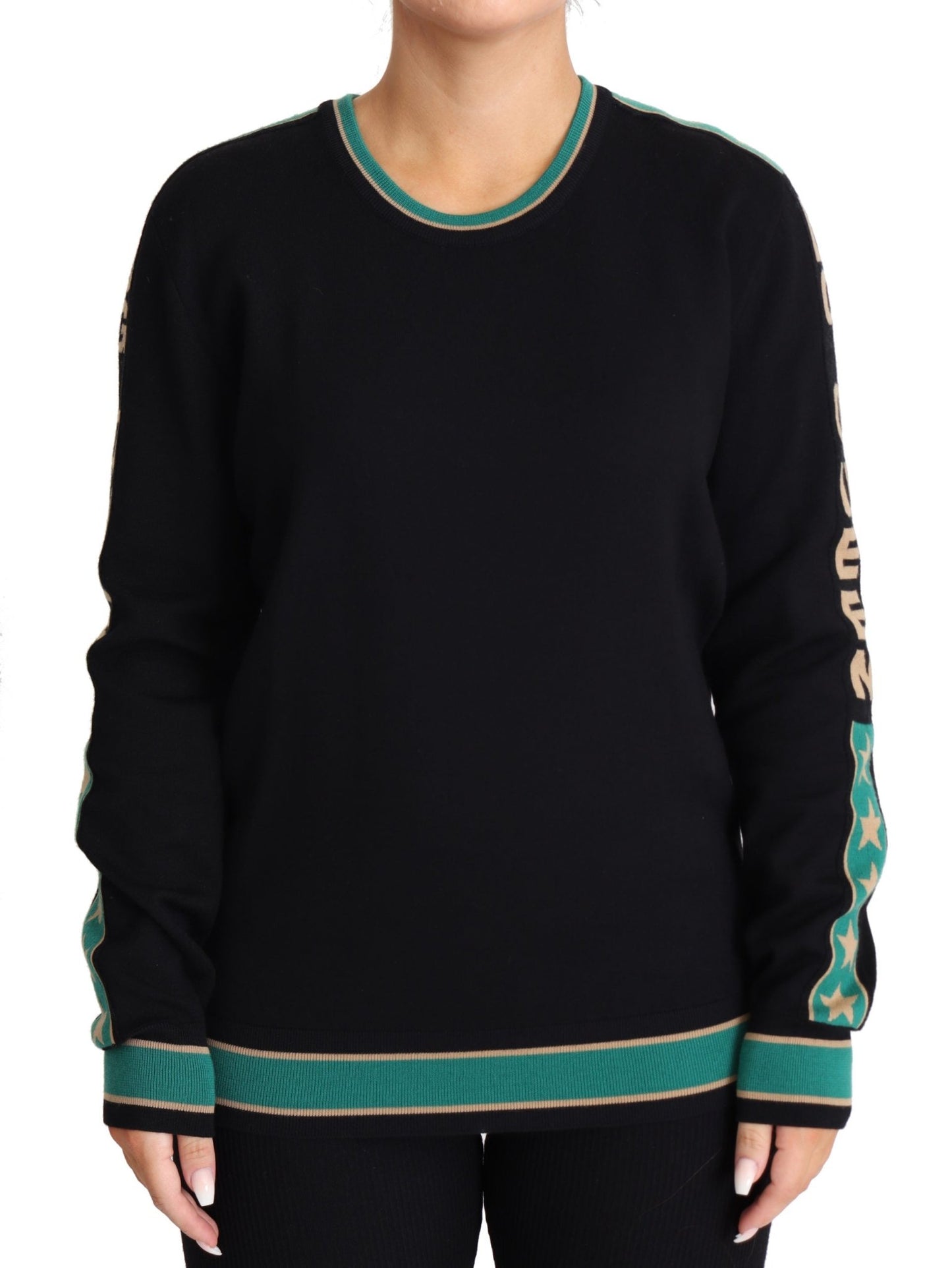Black DG Queen Wool Knit Women Pullover Sweater - coffeewithmee2Dolce & GabbanaP3856S