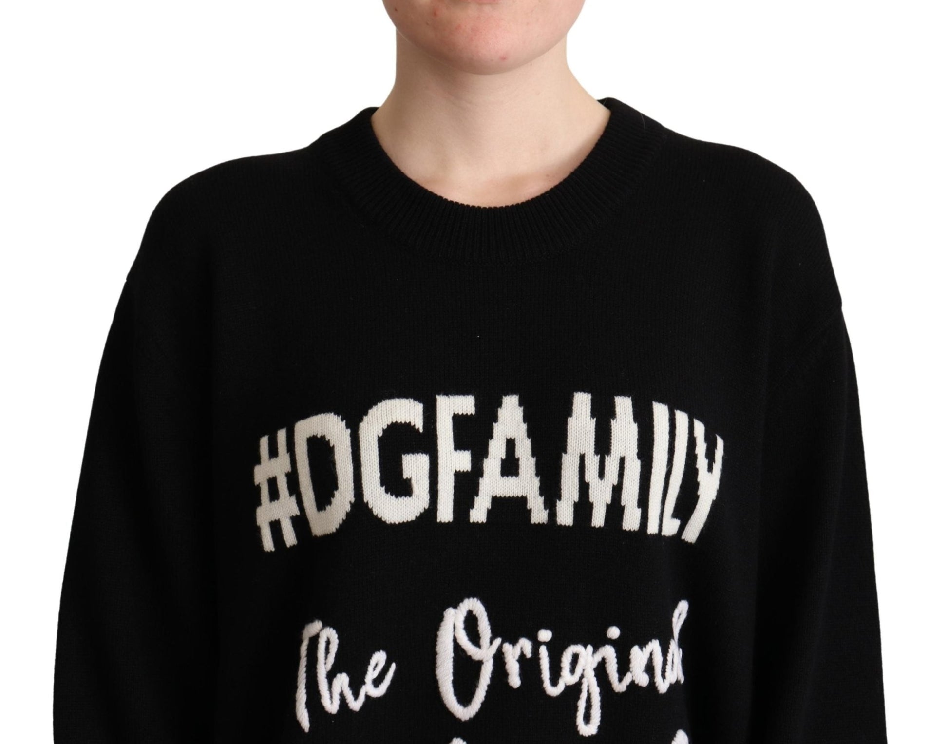 Black #DGFAMILY Cashmere Pullover Sweater - coffeewithmee2Dolce & GabbanaP5216S