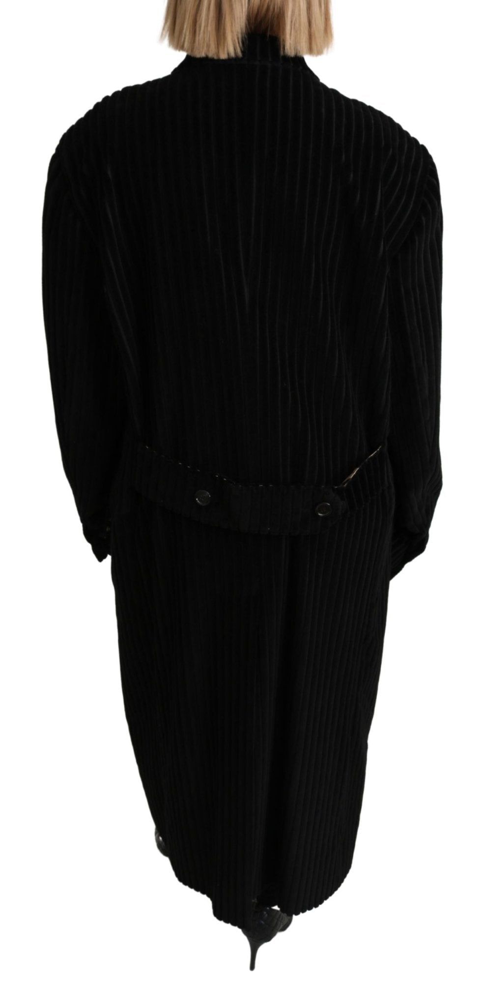 Black Double Breasted Blazer Trenchcoat Jacket - coffeewithmee2Dolce & GabbanaP3305S