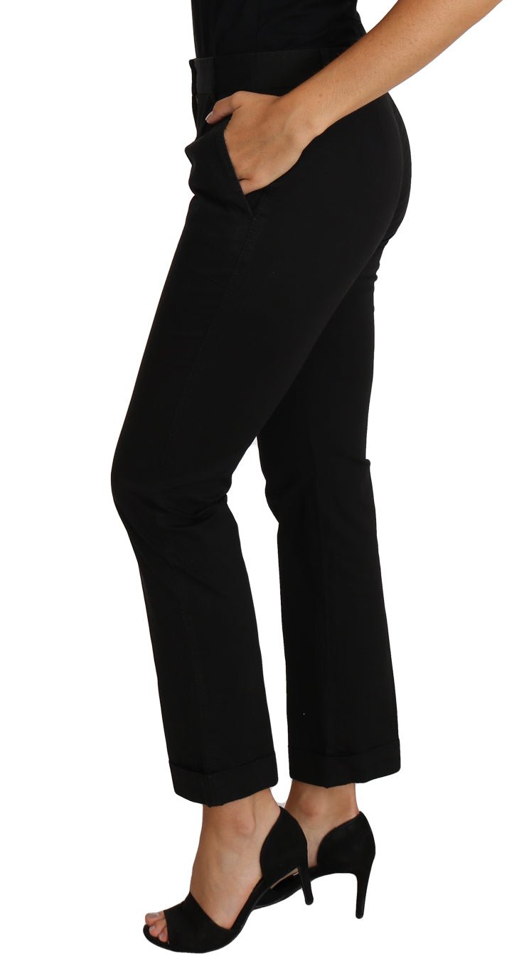 Black Dress Cropped Straight Straight Pants - coffeewithmee2Dolce & GabbanaP1576S