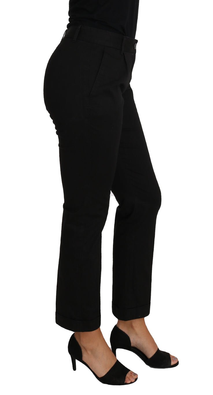 Black Dress Cropped Straight Straight Pants - coffeewithmee2Dolce & GabbanaP1576S