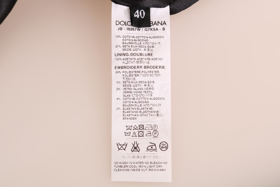 Black Fairy Tale Brocade Zipper Sweater - coffeewithmee2Dolce & GabbanaP1340S