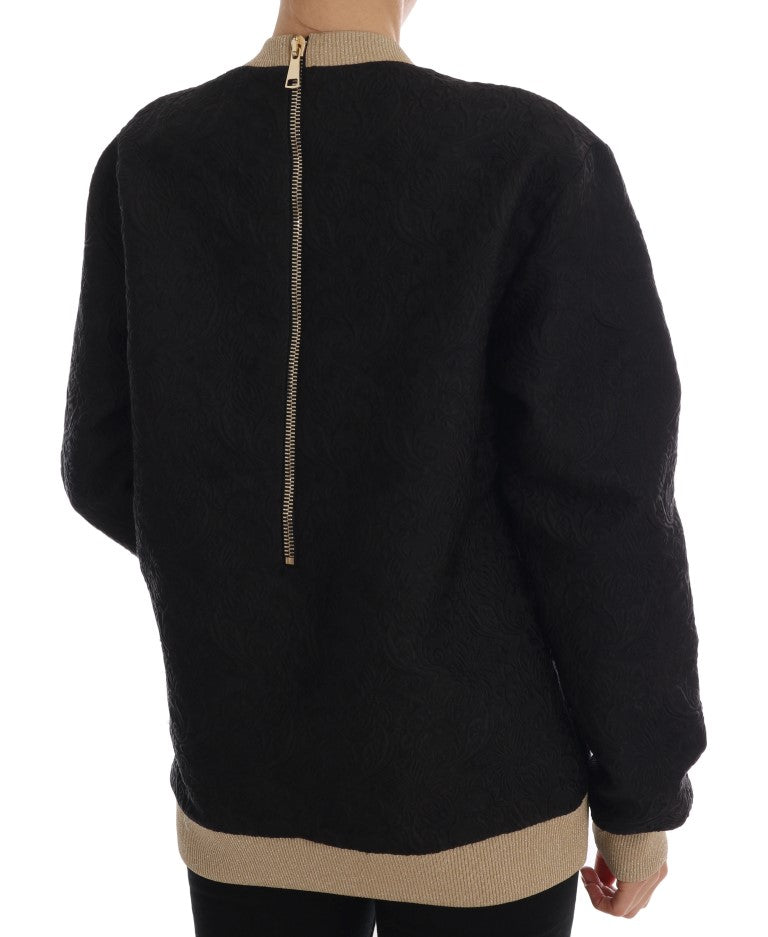 Black Fairy Tale Brocade Zipper Sweater - coffeewithmee2Dolce & GabbanaP1340S