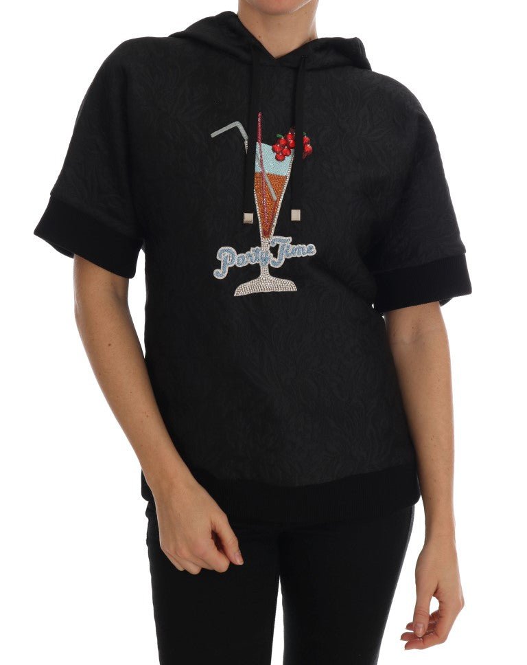 Black Fairy Tale Crystal Hooded Sweater - coffeewithmee2Dolce & GabbanaP1334S