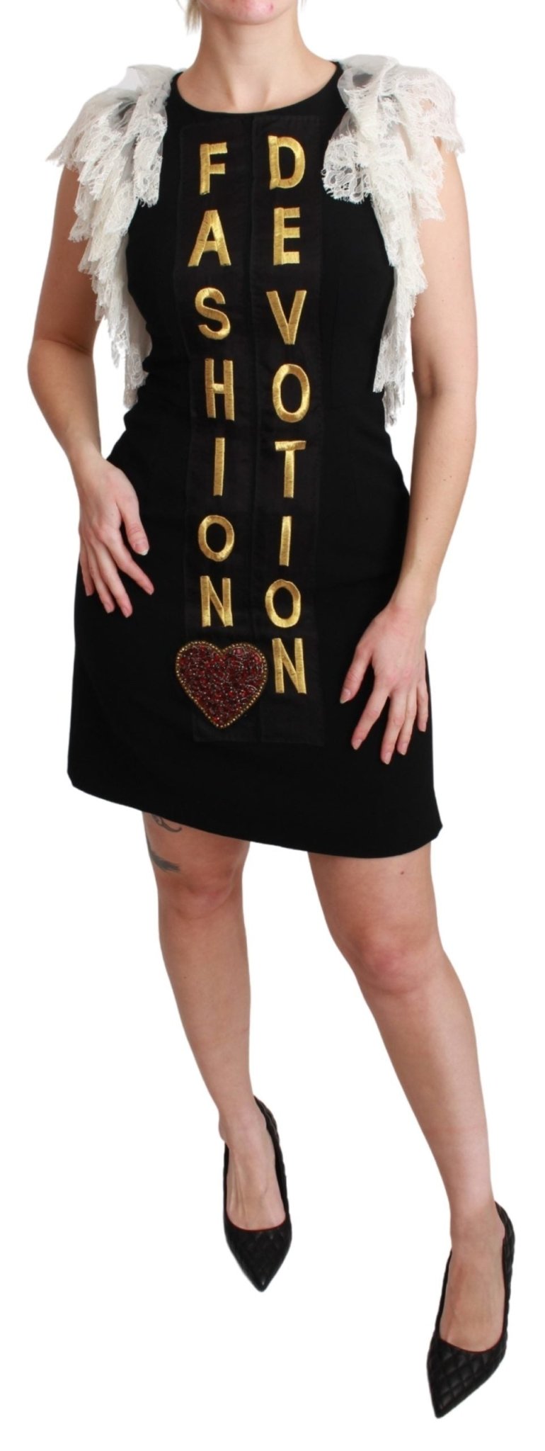 Black Fashion Devotion Sheath Mini Dress - coffeewithmee2Dolce & GabbanaP3070S