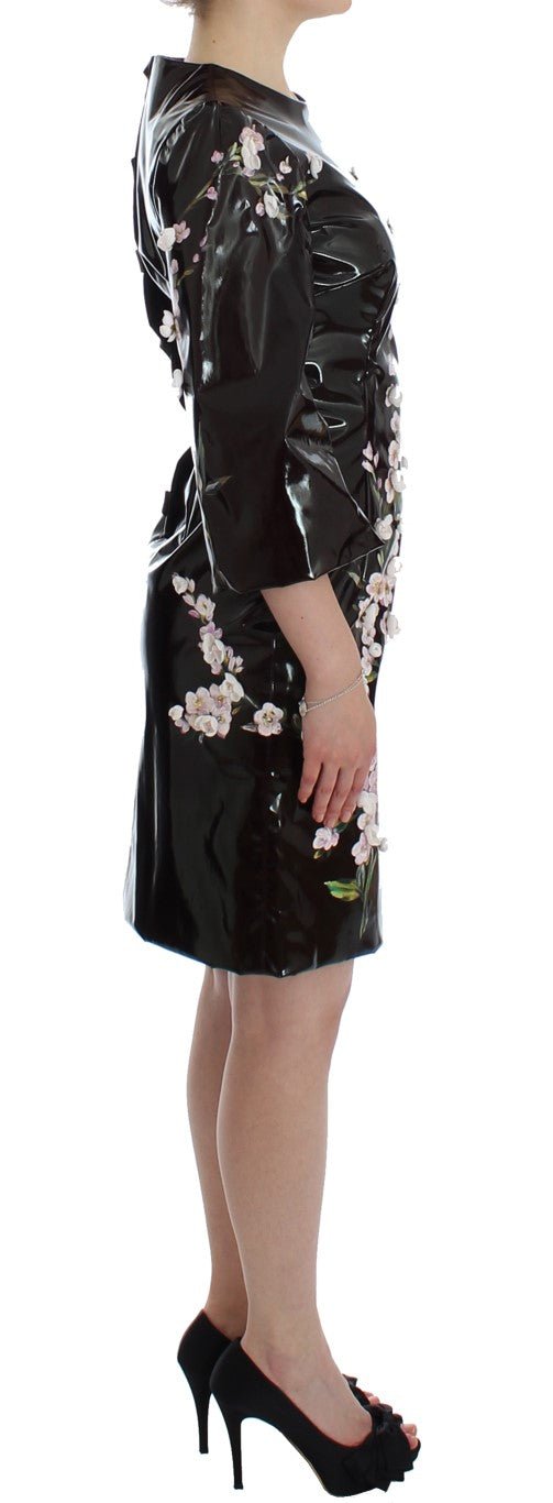 Black floral 3/4 Sleeve sheath dress - coffeewithmee2Dolce & GabbanaP0626S