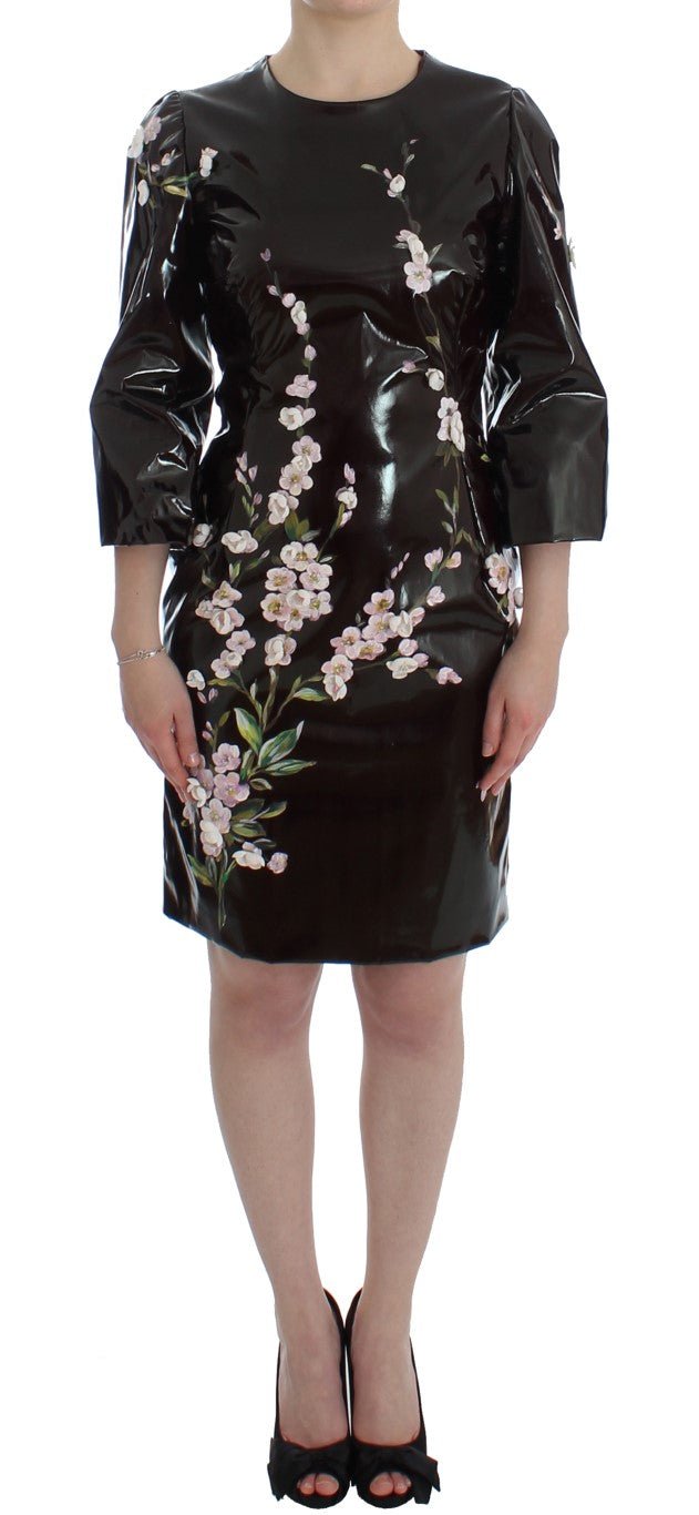 Black floral 3/4 Sleeve sheath dress - coffeewithmee2Dolce & GabbanaP0626S